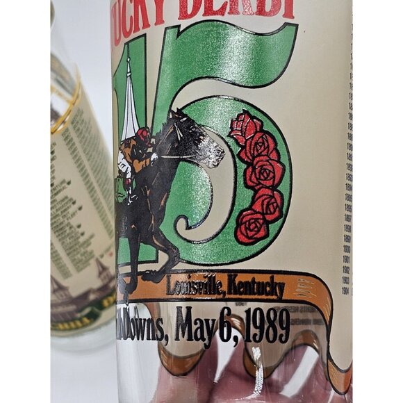Vintage Kentucky Derby 1980's Glasses Equestrian Horse Barware - Picture 11 of 12